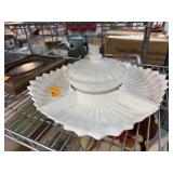 CERAMIC DIP STATION BOWL W LID