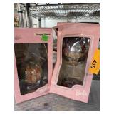 2PC VINTAGE BARBIE CHRISTMAS ORNAMENTS
