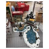 LOT OF MIXED CHRISTMAS VILLAGE DECOR