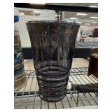 VINTAGE STERLING SILVER OVERLAY AMETHYST VASE