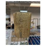 LE MIEUX MID CENTURY POTTERY VASE GOLD COVERED