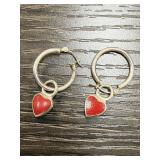 STERLING SILVER HEART EARRINGS