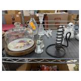 WROUGHT IRON CANDLE HODLER / CHEESE DOME S&P