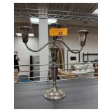 STERLING SILVER WEIGHTED CANDELABRA