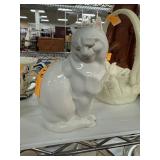 HEAVY FITZ & FLOYD POTTERY CAT