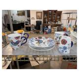 4PC PLATES & MUGS DISHES SET PIER 1 ONE