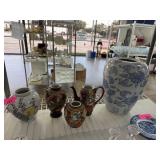 MIXED CHINESE & JAPANESE POTTERY SATSUMA+ NO LIDS