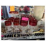 KINGS CROWN RUBY THUMBPRINT INDIANA GLASS MORE