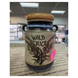 HAND MADE POTTERY WILD RICE JAR