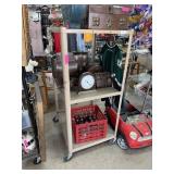3 TIER LARGE METAL ROLLING SHELF