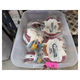 BIN OF NEW SOCCER BALLS