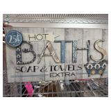 25C HOT BATHS SOAP & TOWELS EXTRA SIGN