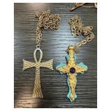 2PC CROSS / ANKH NECKLACE