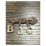 STERLING SILVER B,J,C CHARMS