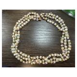 14K GOLD CLASP FW PEARL NECKLACE / SP STONES