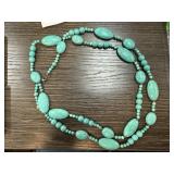 STERLING SILVER HOWLITE NECKLACE