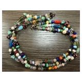 STERLING SILVER BEADED NECKLACE