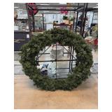 VERY LARGE LIGHTED CHRISTMAS WREATH