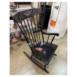 LOCK HITCHCOCK STYLE SPINDLE BACK ROCKING CHAIR