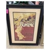 LA BOHEME FRAMED PRINT ADOLFO HOHENSTEIN