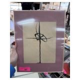 FRAMED PRINT RAPIER SWORD VERY GEORGE BRAQUE ISH