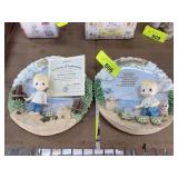 2PC BRADFORD EXCHANGE PRECIOUS MOMENTS PLATES