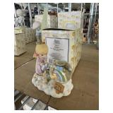 PRECIOUS MOMENTS FIGURINE GIRL ANGEL ON WATERBALL