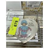 PRECIOUS MOMENTS HEART SHAPED TRINKET BOX