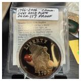 1796-2006 24K GOLD PLATE PROOF LIBERTY