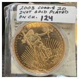 2003 COMM 24K GOLD PLATED PROOF COIN