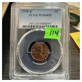 1958-D PCGS MS66RD WHEAT PENNY CENT