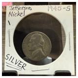 1945-S JEFFERSON SILVER WAR NICKEL