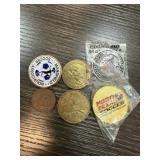 LOT OF 6 MIXED TOKENS