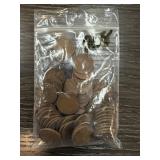 BAG OF MIXED WHEAT PENNIES CENTS