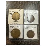 4PC MEXICO COINS 1912 / 1916 ETC