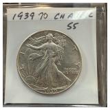 1939 WALKING LIBERTY SILVER HALF DOLLAR BETTER