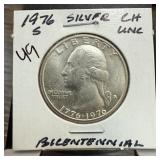 1976-S BICENTENNIAL UNC SILVER QUARTER