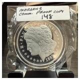 1889 PROOF MORGAN SILVER PLTD DOLLAR REPLICA