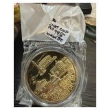 24K GOLD PLATED PROOF WASHINGTON COMMEM COIN