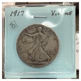 1917 WALKING LIBERTY SILVER HALF DOLLAR