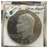 1974-S GEM PROOF CAMEO IKE DOLLAR