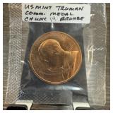 US MINT TRUMAN COMM MEDAL UNC BRONZE