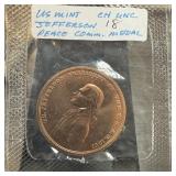 US MINT JEFFERSON PEACE COMM MEDAL UNC