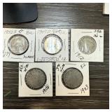 5 NICKELS 3 LIBERTY V & 2 JEFFERSON NICKELS