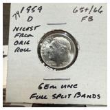 1959-D ROOSEVELT SILVER DIME HIGH GRADE