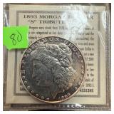 1893-S MORGAN DOLLAR TRIBUTE COIN