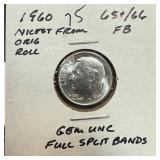 1960 ROOSEVELT SILVER DIME HIGH GRADE