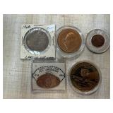 LOT OF 5 MIXED TOKENS