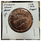 1 OZ COPPER BULLION ROUND TITANIC COMM