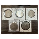 5 BETTER MEXICAN FOREIGN COINS